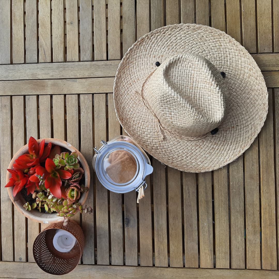 Hat on table at Luna